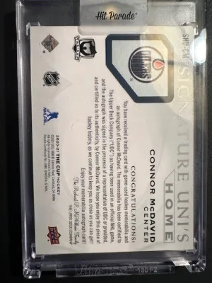 2020-21 The Cup - Connor McDavid - Signature Uni's - #1/35 back